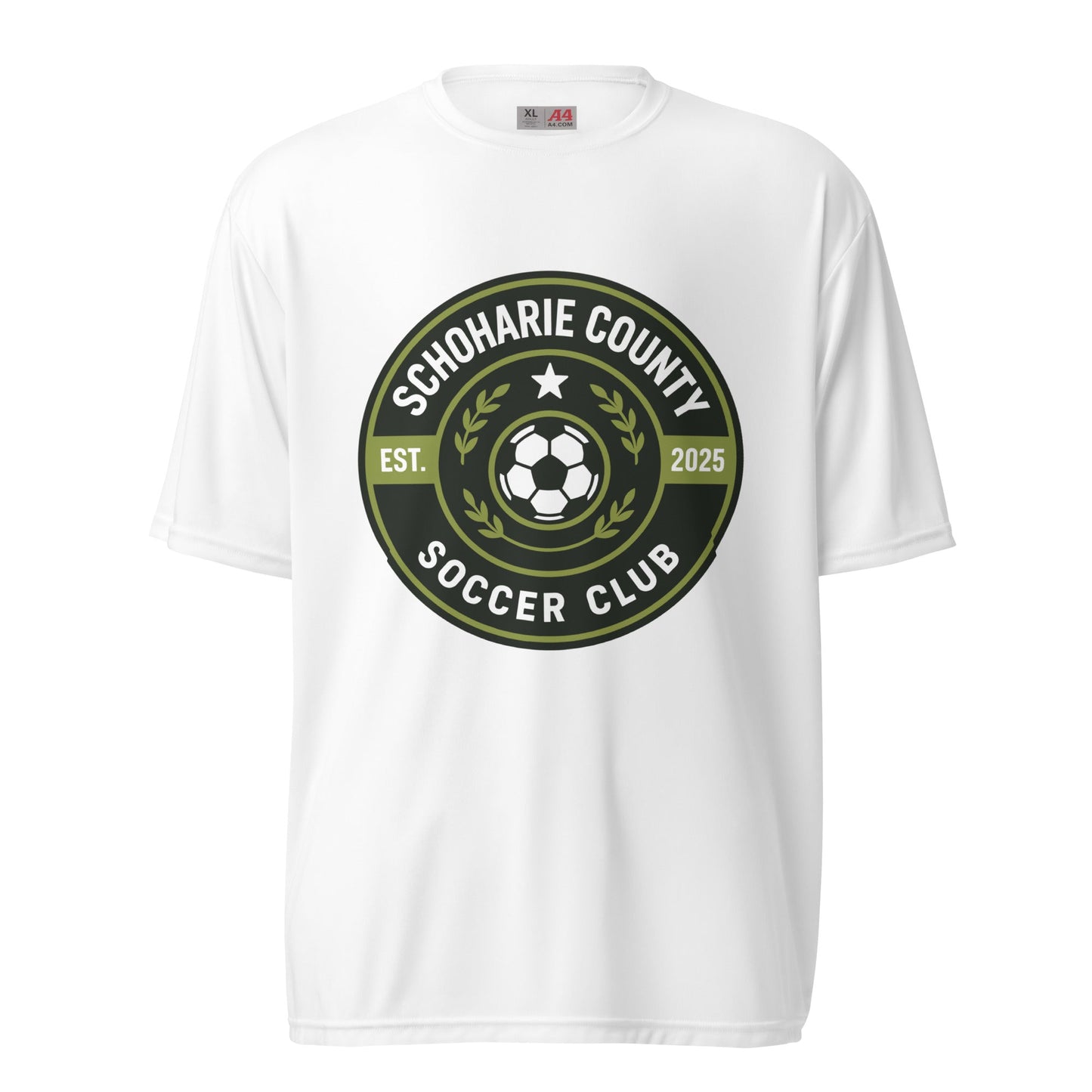 Active | Moisture Wicking Shirt | Schoharie County Soccer Club | Badge Logo