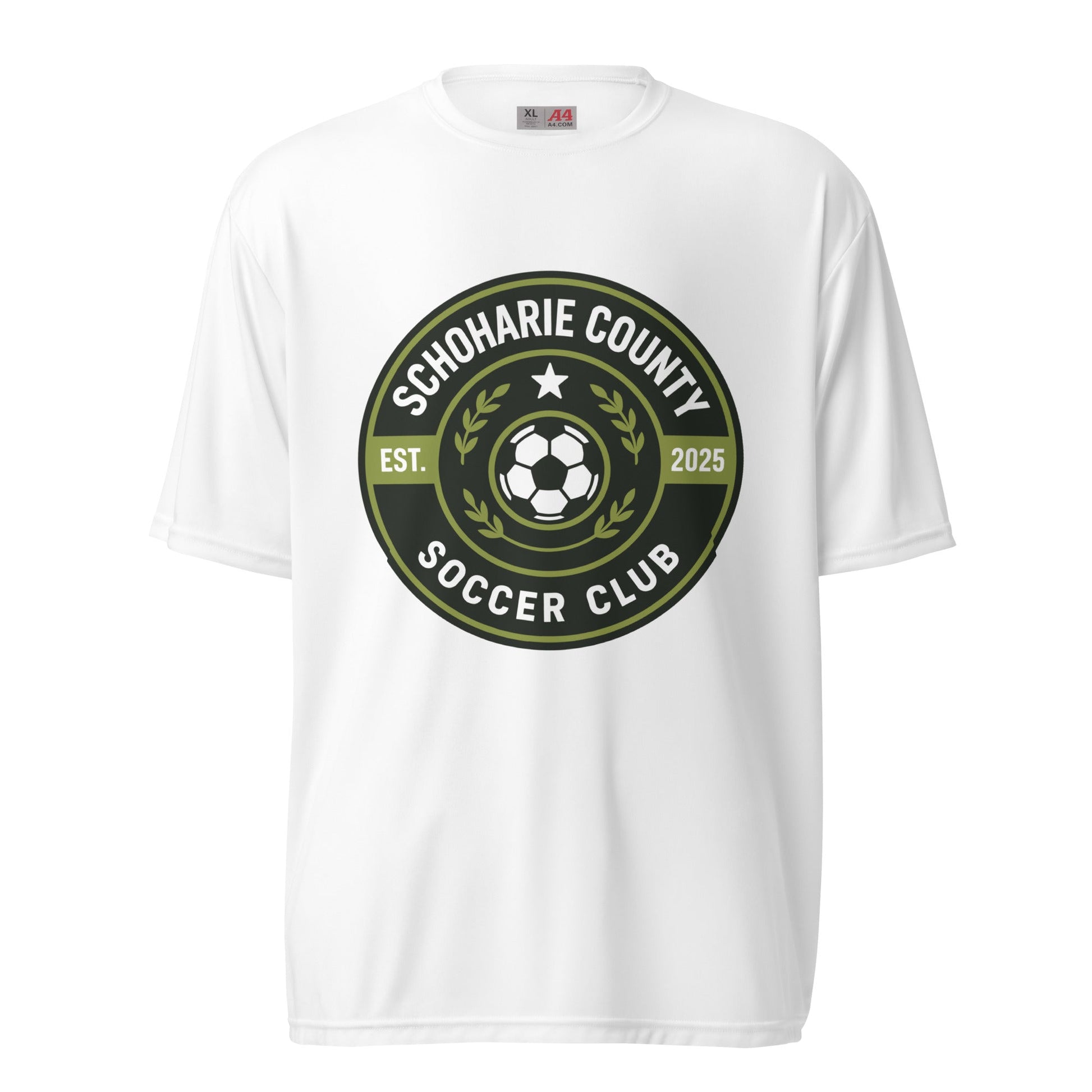 Active | Moisture Wicking Shirt | Schoharie County Soccer Club | Badge Logo