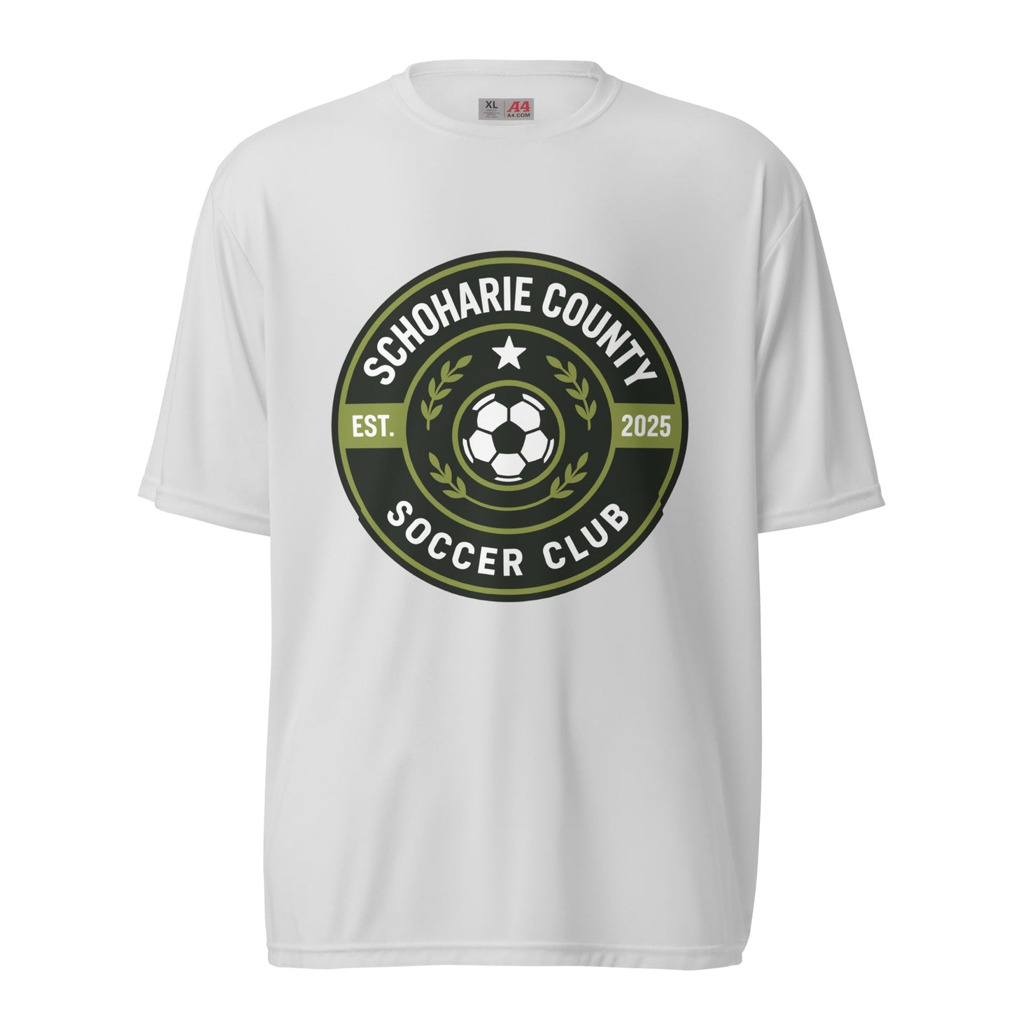 Active | Moisture Wicking Shirt | Schoharie County Soccer Club | Badge Logo