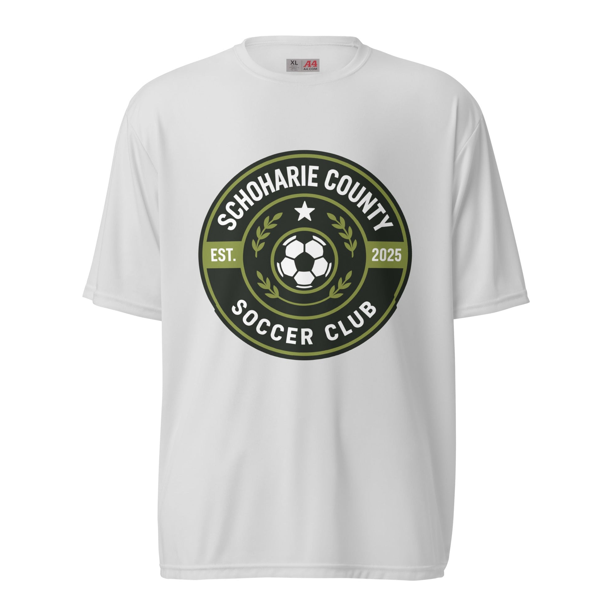 Active | Moisture Wicking Shirt | Schoharie County Soccer Club | Badge Logo