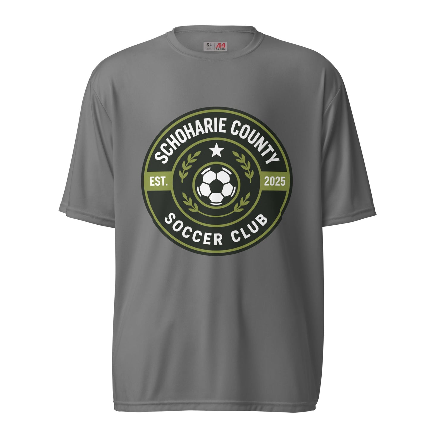 Active | Moisture Wicking Shirt | Schoharie County Soccer Club | Badge Logo