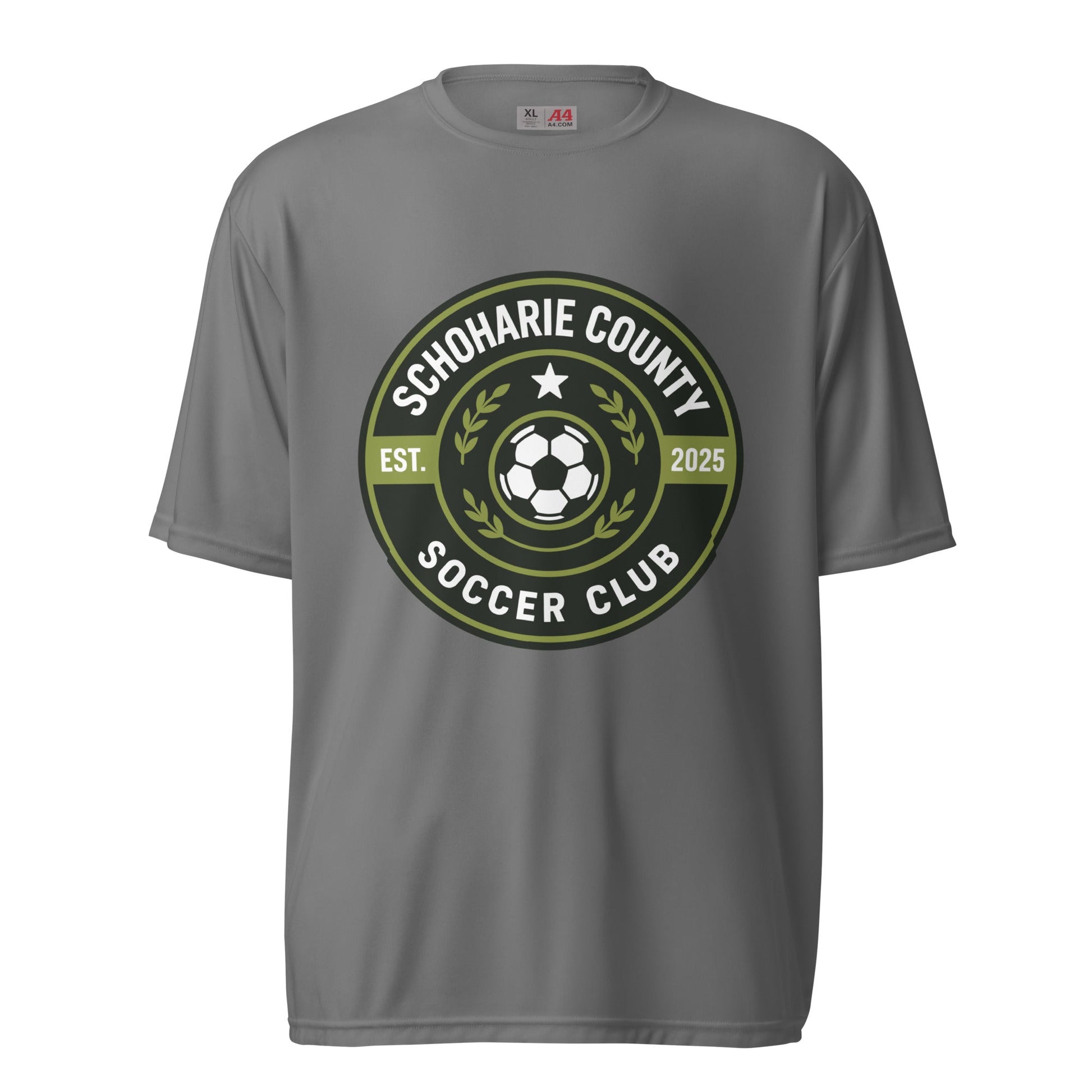 Active | Moisture Wicking Shirt | Schoharie County Soccer Club | Badge Logo