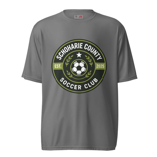 Active | Moisture Wicking Shirt | Schoharie County Soccer Club | Badge Logo