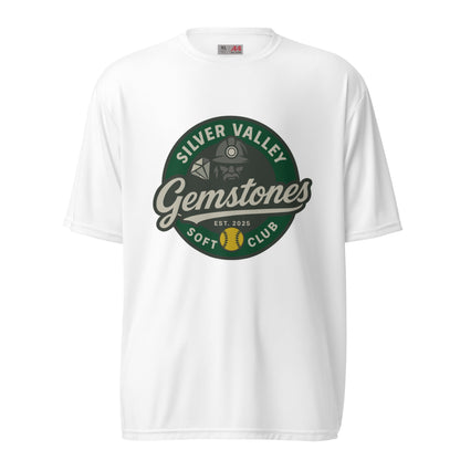 Active | Moisture Wicking Shirt | Silver Valley Gemstones | Badge Logo