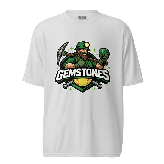 Active | Moisture Wicking Shirt | Silver Valley Gemstones | Emerald Valley Logo