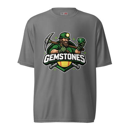 Active | Moisture Wicking Shirt | Silver Valley Gemstones | Emerald Valley Logo