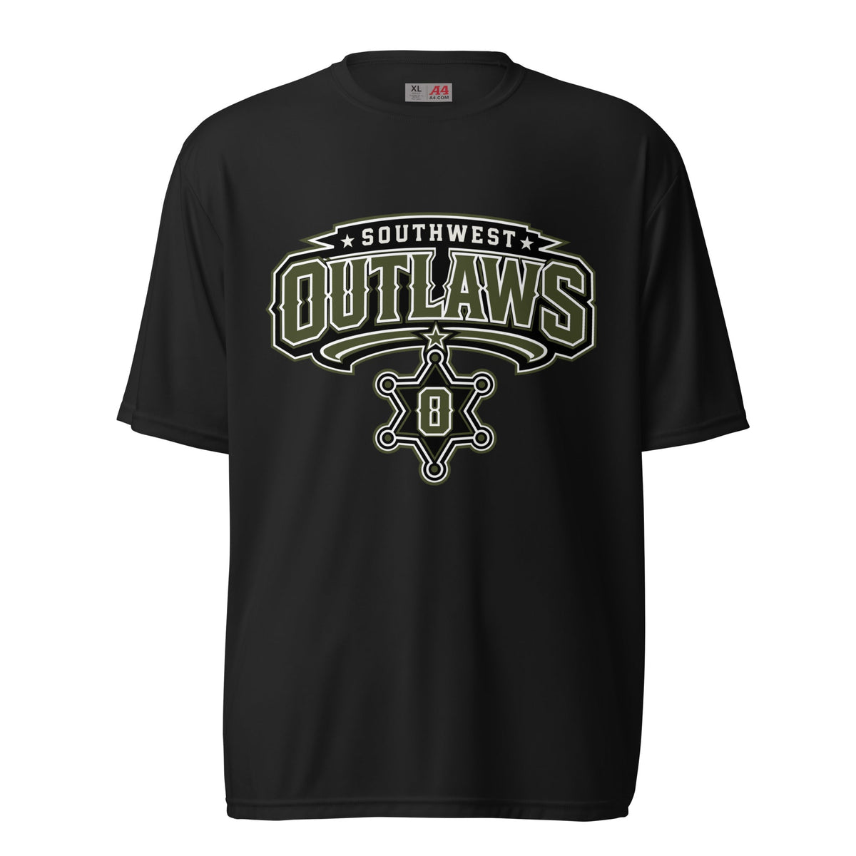 Active | Moisture Wicking Shirt | Southwest Outlaws | Frontier Athletics Logo