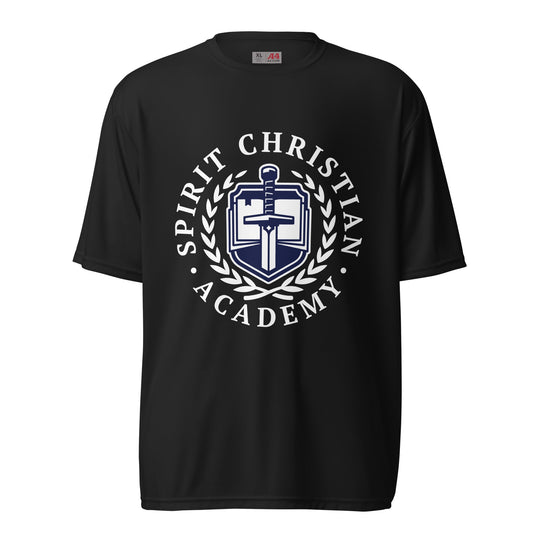 Active | Moisture Wicking Shirt | Spirit Christian Academy | White Script Logo
