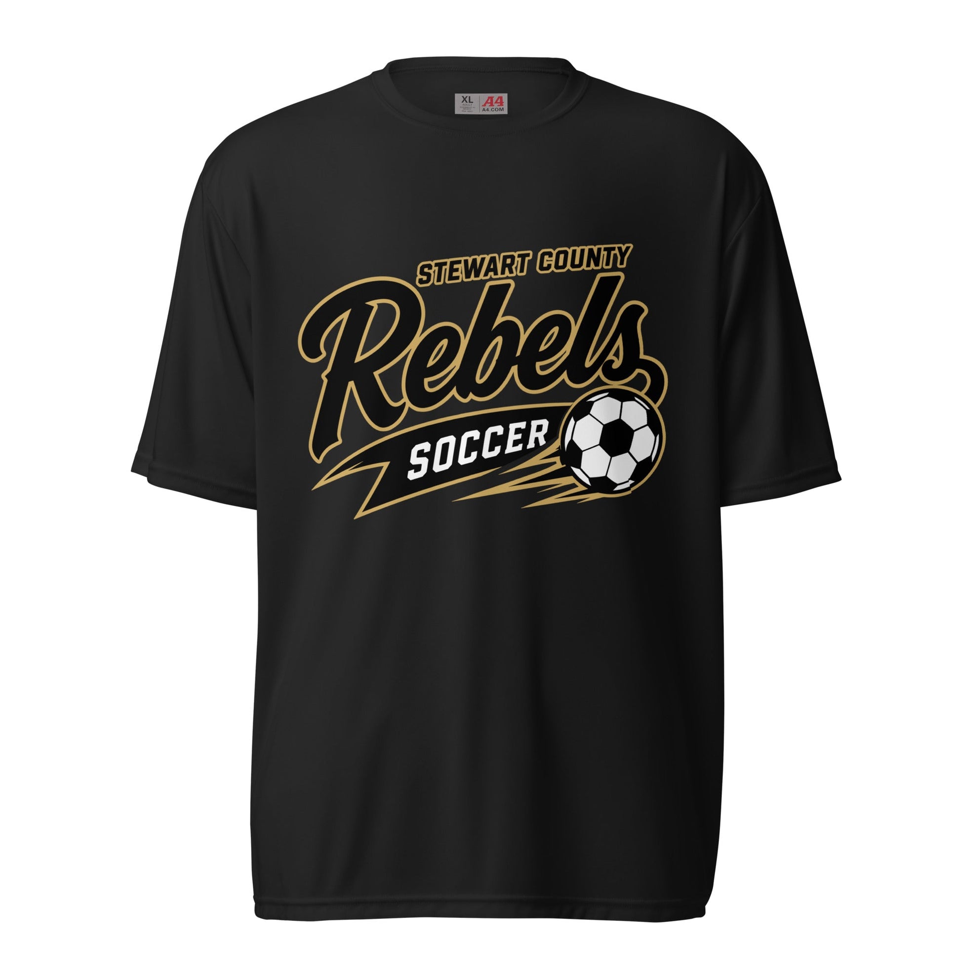 Active | Moisture Wicking Shirt | Stewart County Soccer | Rebels Logo