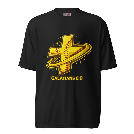 Active | Moisture Wicking Shirt | Stingers Softball | Galatians 6:9 Logo