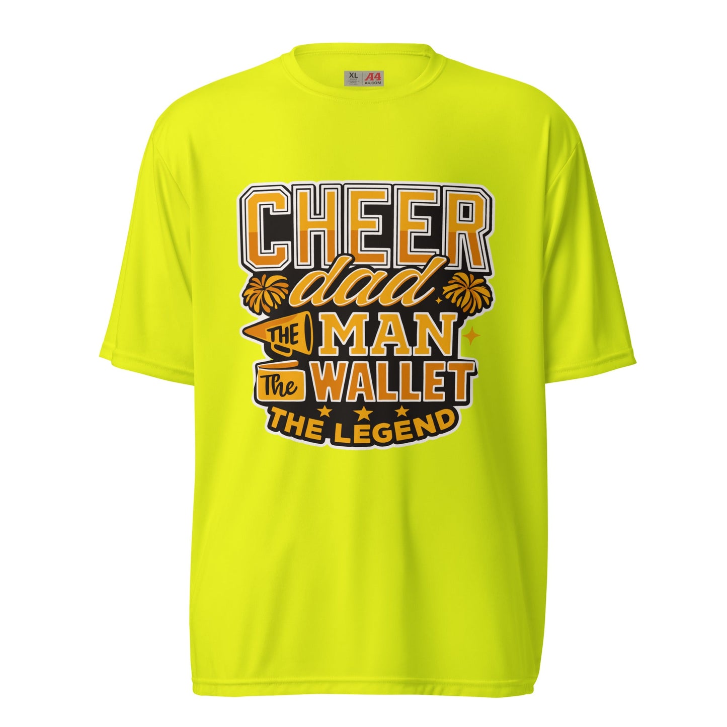 Active | Moisture Wicking Shirt | Sunset Surge All-Star Cheerleading | Cheer Dad Legend Logo