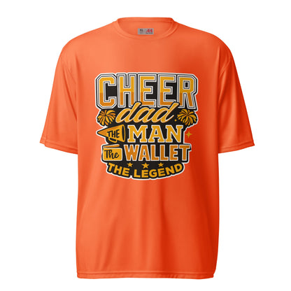 Active | Moisture Wicking Shirt | Sunset Surge All-Star Cheerleading | Cheer Dad Legend Logo