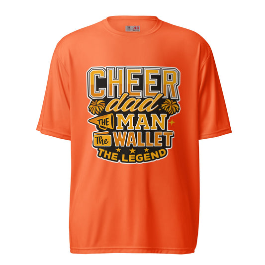 Active | Moisture Wicking Shirt | Sunset Surge All-Star Cheerleading | Cheer Dad Legend Logo