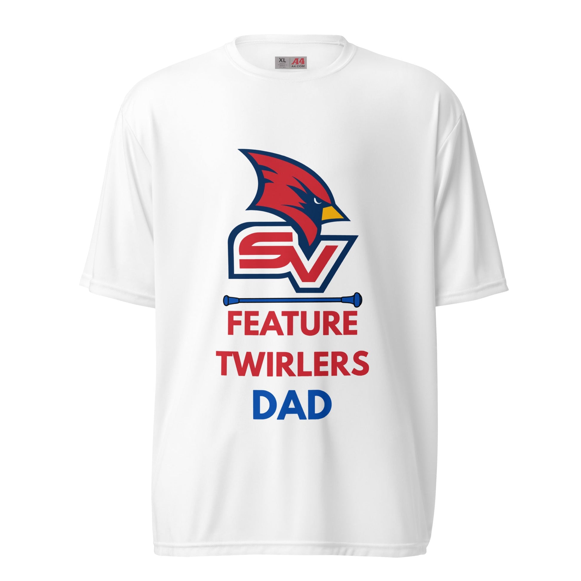 Active | Moisture Wicking Shirt | SVSU Feature twirlers | Dad Logo