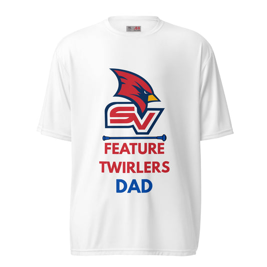 Active | Moisture Wicking Shirt | SVSU Feature twirlers | Dad Logo
