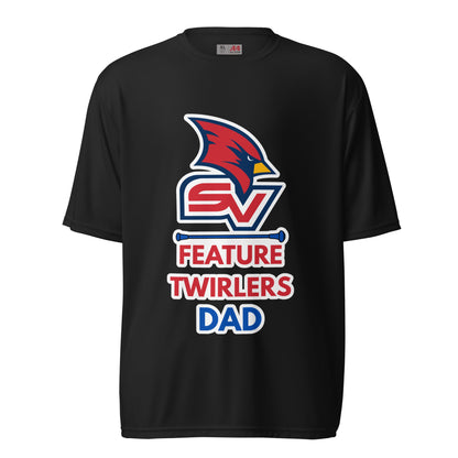 Active | Moisture Wicking Shirt | SVSU Feature twirlers | Dad Logo