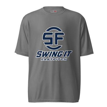 Active | Moisture Wicking Shirt | Swing It Fastpitch | Crest Logo