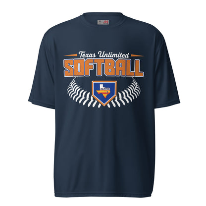 Active | Moisture Wicking Shirt | Texas Unlimited | Softball Logo