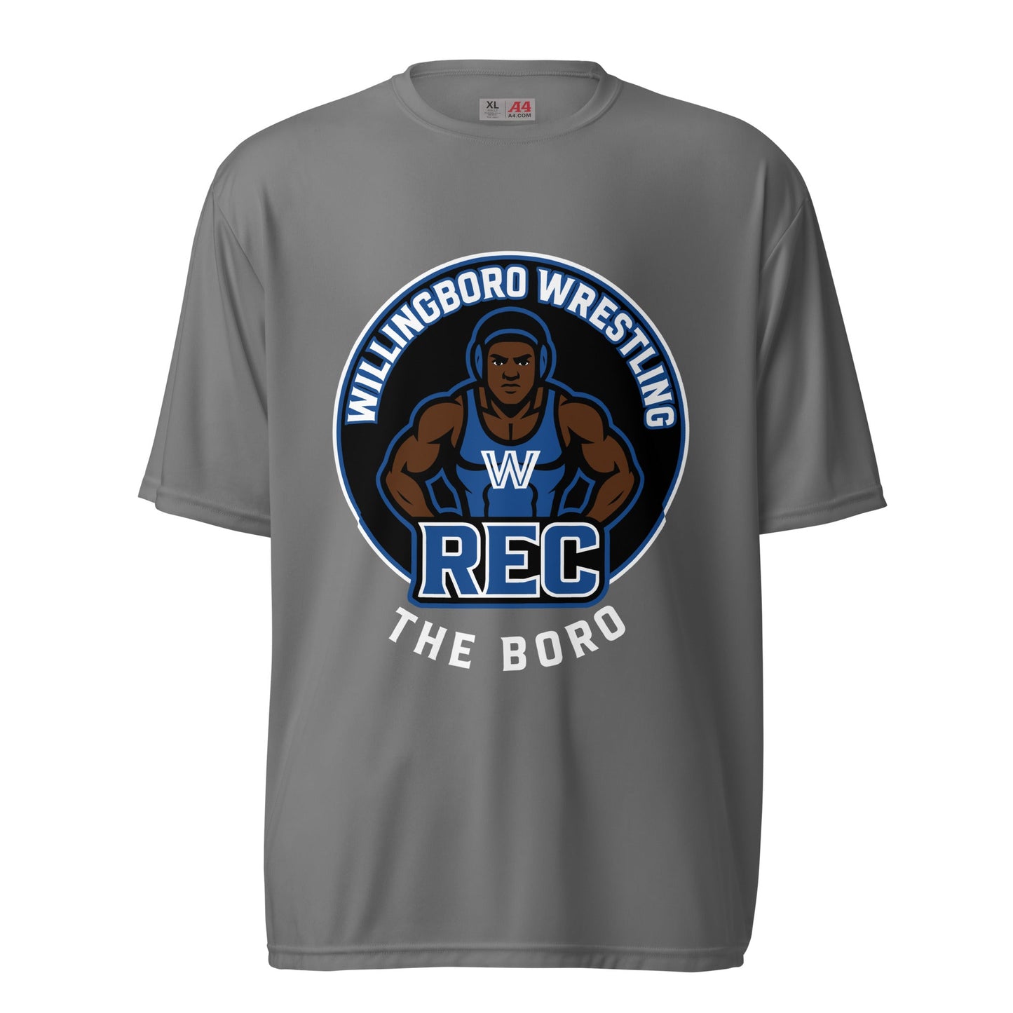 Active | Moisture Wicking Shirt | The Boro Brand | Wrestler Logo