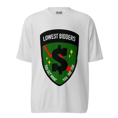 Active | Moisture Wicking Shirt | The Lowest Bidders | Emblem Logo