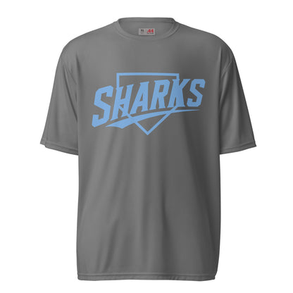 Active | Moisture Wicking Shirt | The Sharks Baseball Team | Crest Logo