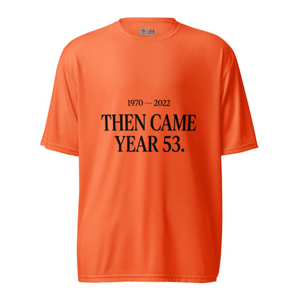 Active | Moisture Wicking Shirt | Then Came Year 53 | Black Text Logo