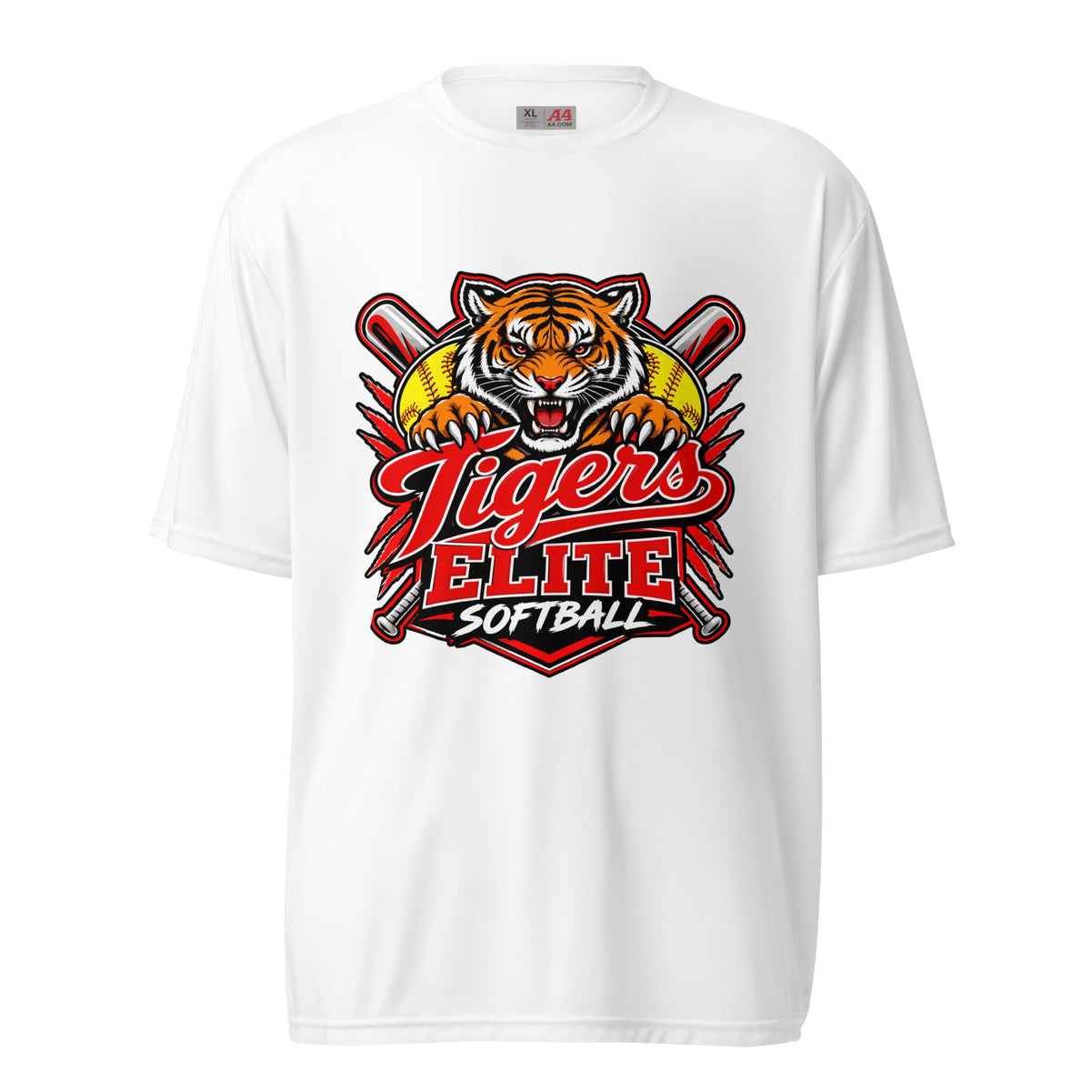 Active | Moisture Wicking Shirt | Tigers Elite Softball | Emblem Logo