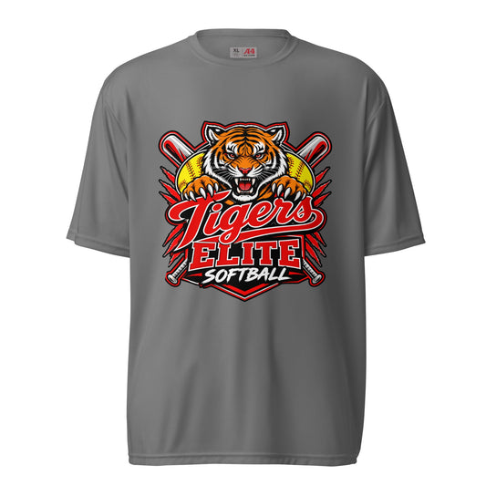 Active | Moisture Wicking Shirt | Tigers Elite Softball | Emblem Logo