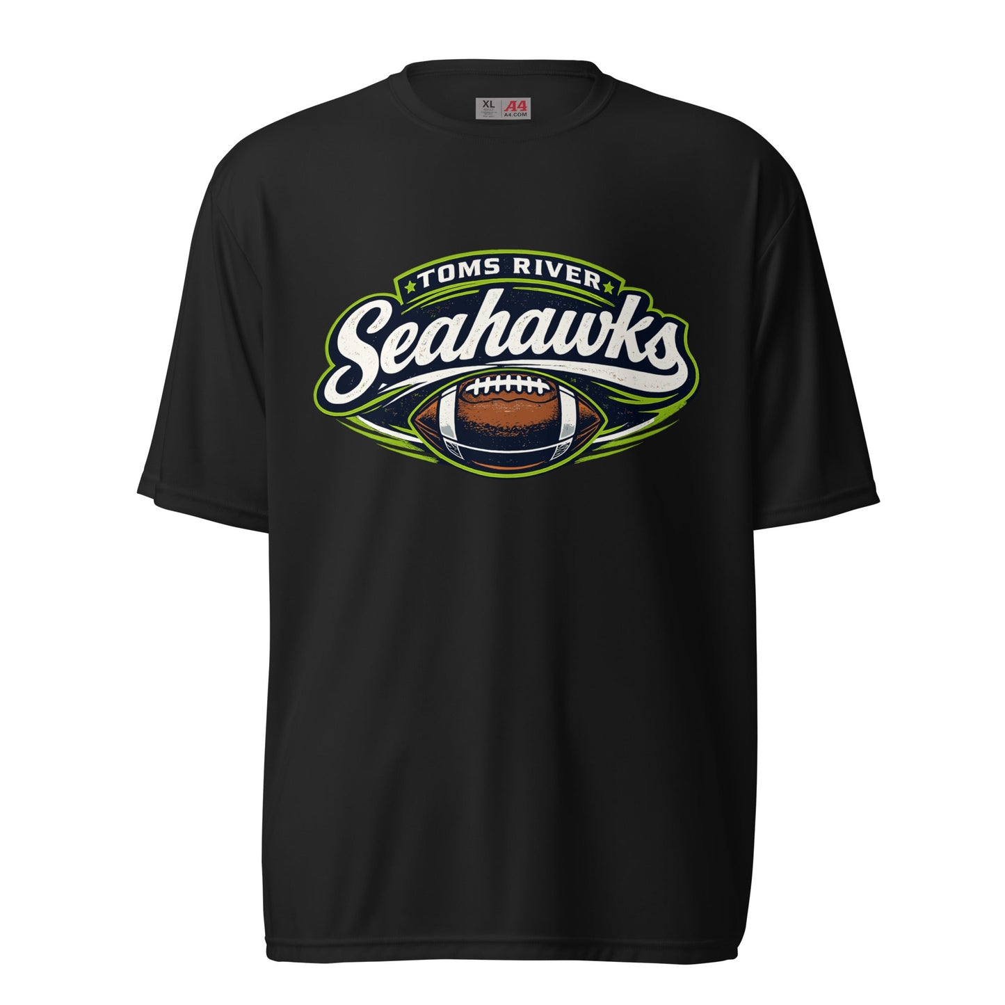 Active | Moisture Wicking Shirt | Toms River Seahawks | Football Emblem Logo
