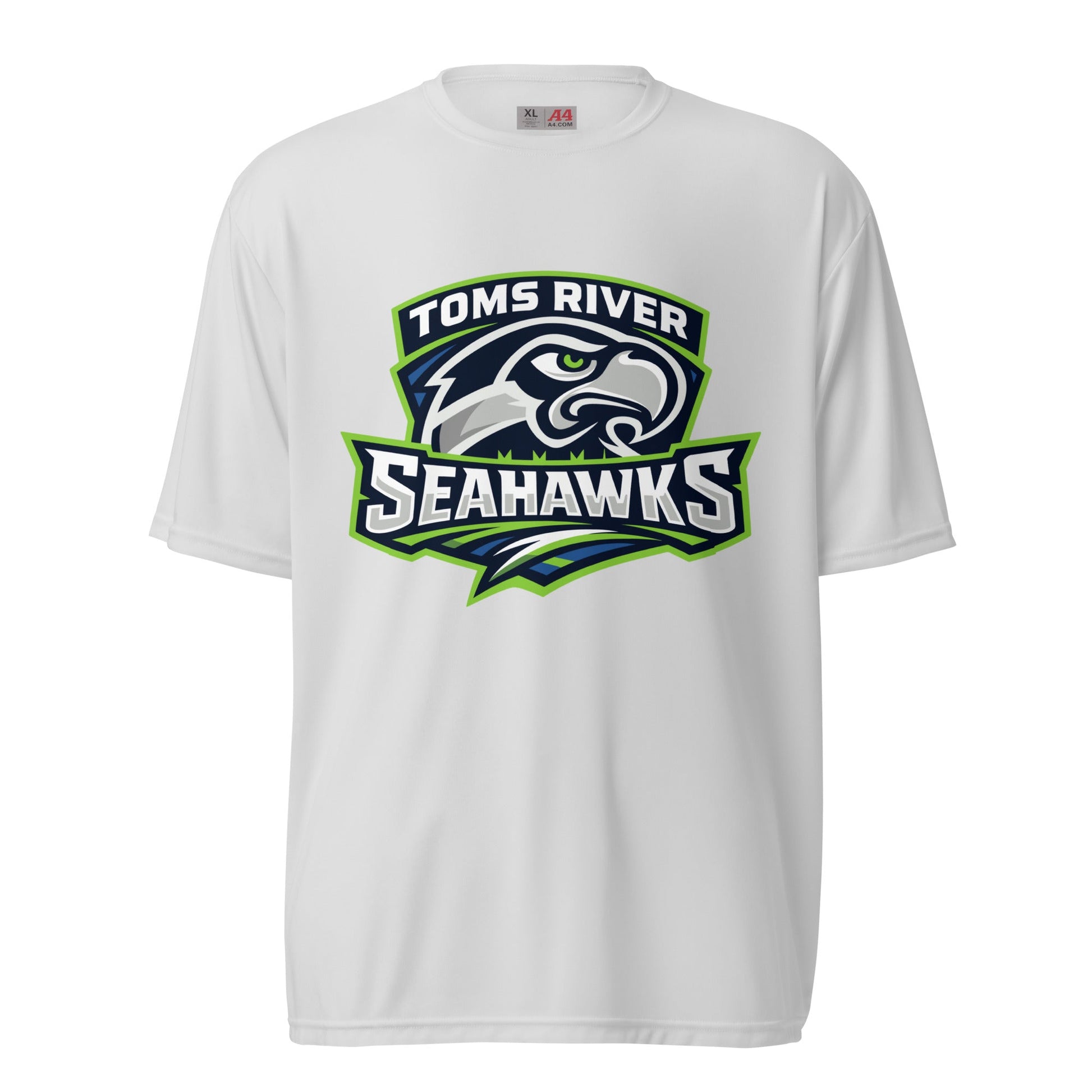 Active | Moisture Wicking Shirt | Toms River Seahawks | Mascot Script Logo