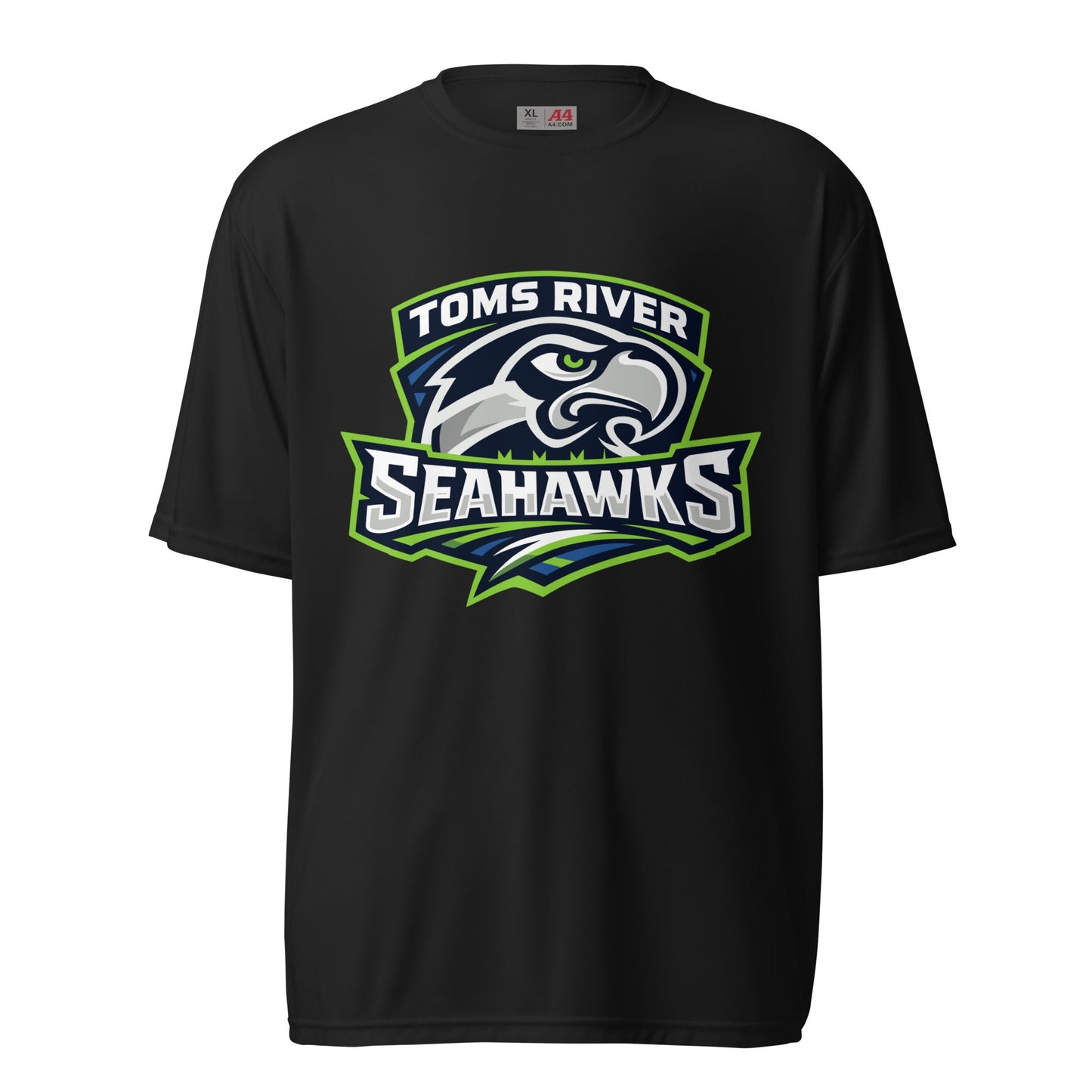 Active | Moisture Wicking Shirt | Toms River Seahawks | Mascot Script Logo