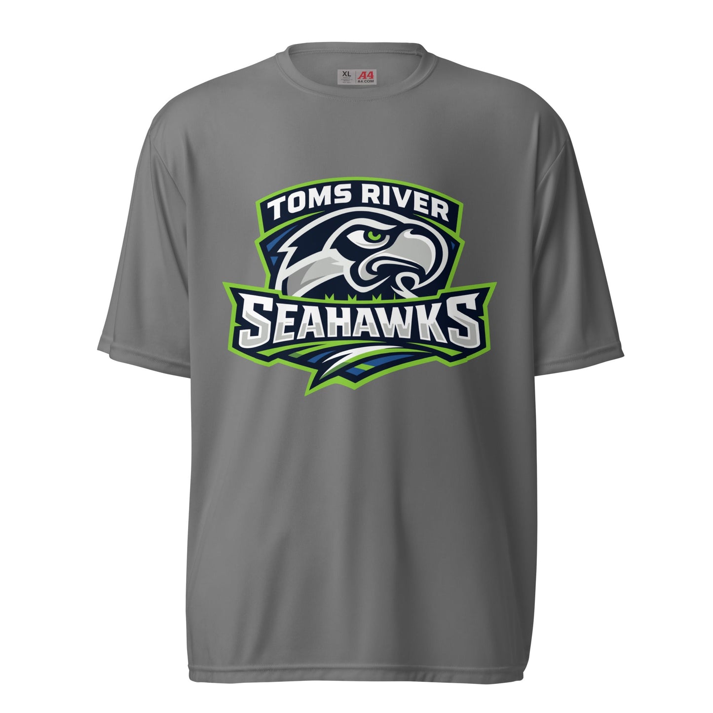 Active | Moisture Wicking Shirt | Toms River Seahawks | Mascot Script Logo