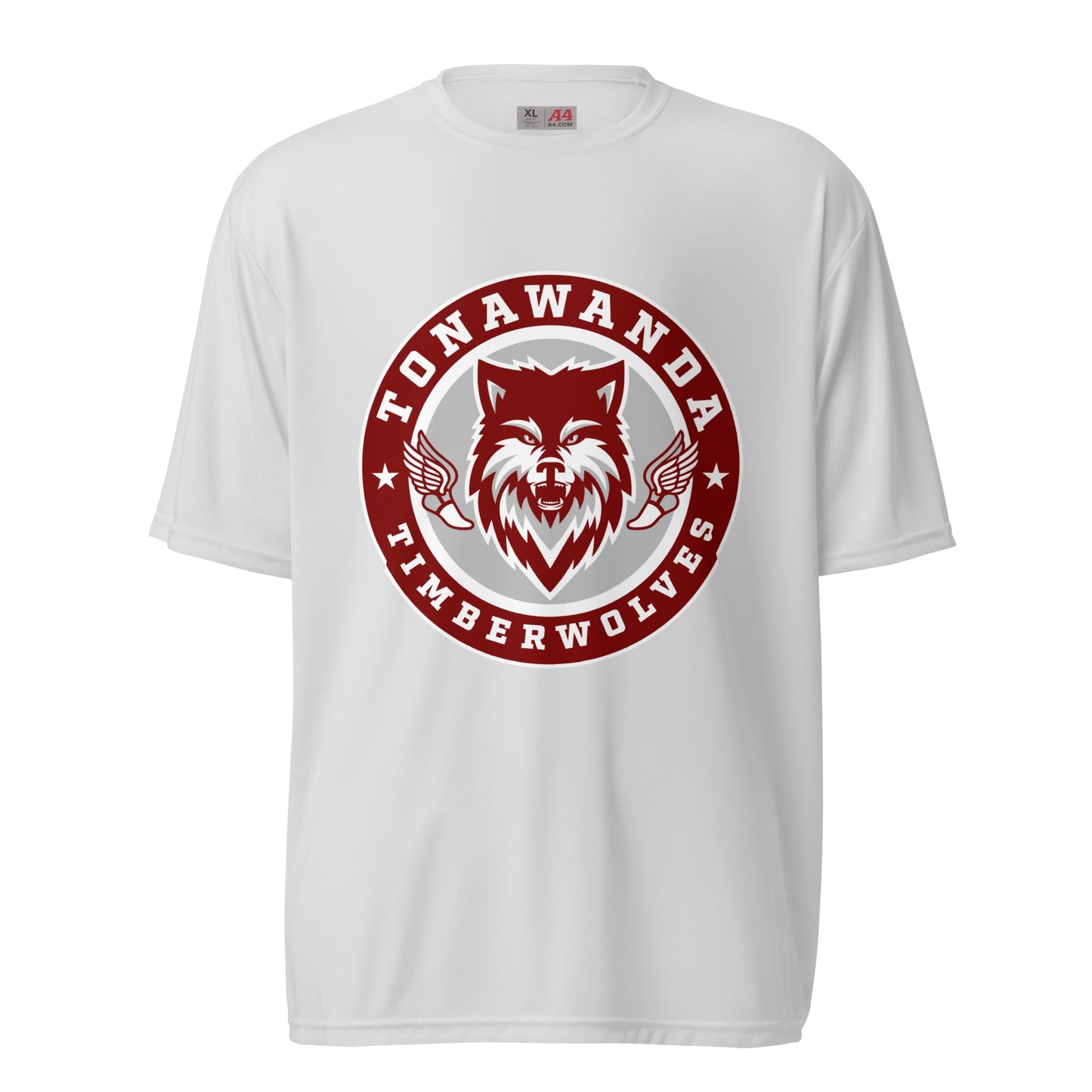 Active | Moisture Wicking Shirt | Tonawanda High School Track and Field | Mascot Badge Logo