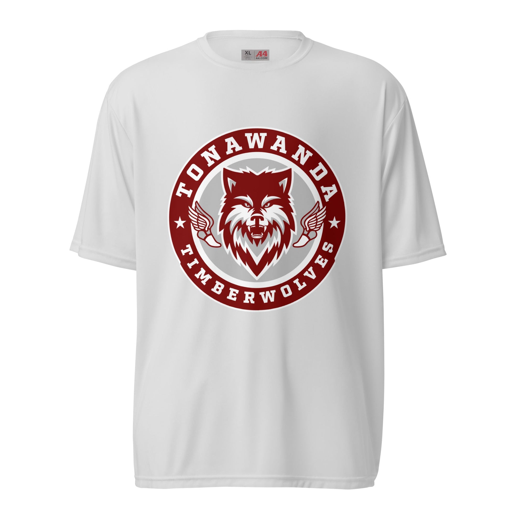 Active | Moisture Wicking Shirt | Tonawanda High School Track and Field | Mascot Badge Logo