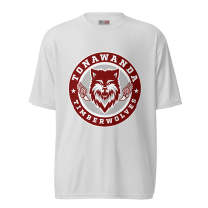 Active | Moisture Wicking Shirt | Tonawanda High School Track and Field | Mascot Badge Logo