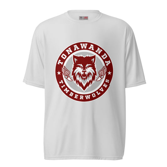 Active | Moisture Wicking Shirt | Tonawanda High School Track and Field | Mascot Badge Logo