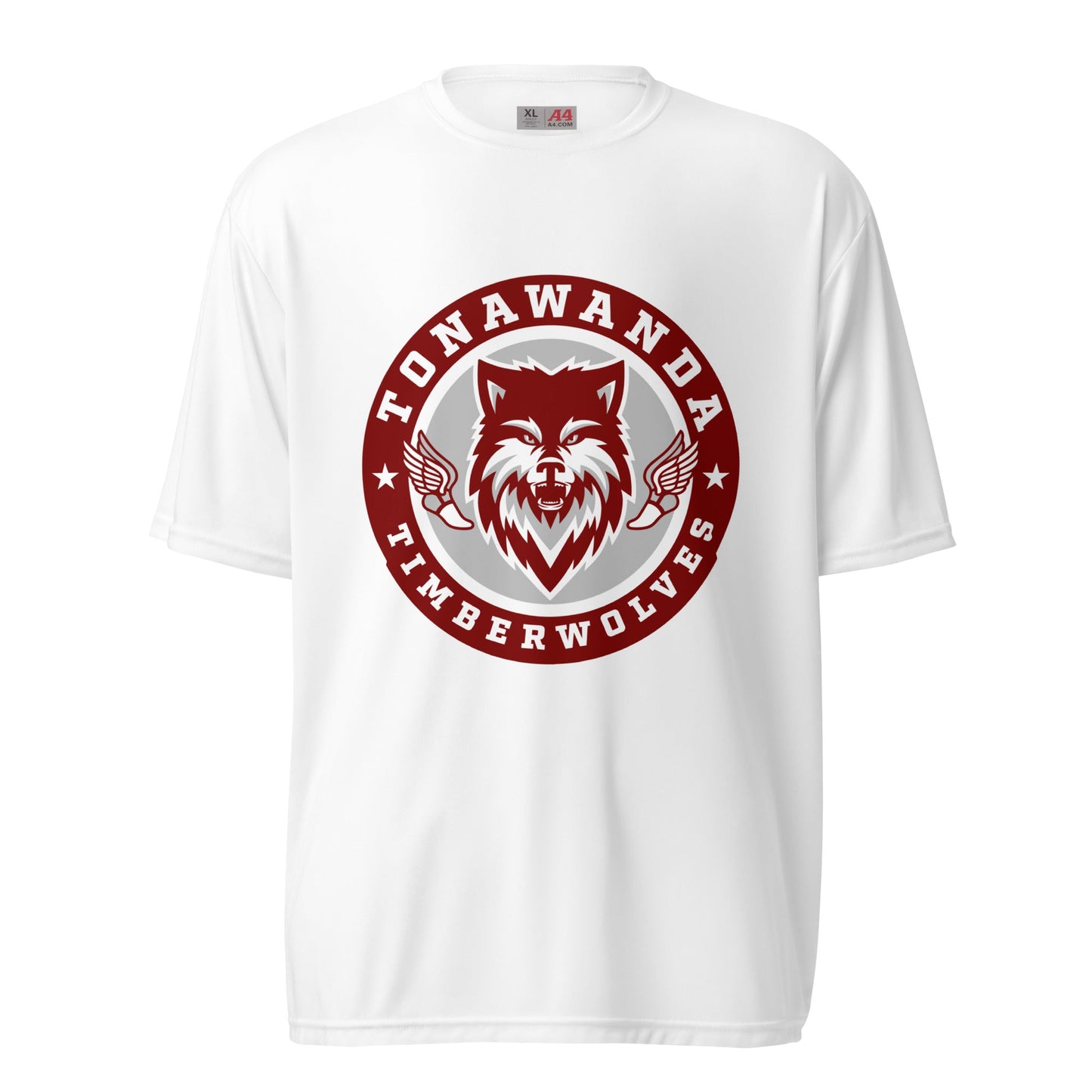 Active | Moisture Wicking Shirt | Tonawanda High School Track and Field | Mascot Badge Logo