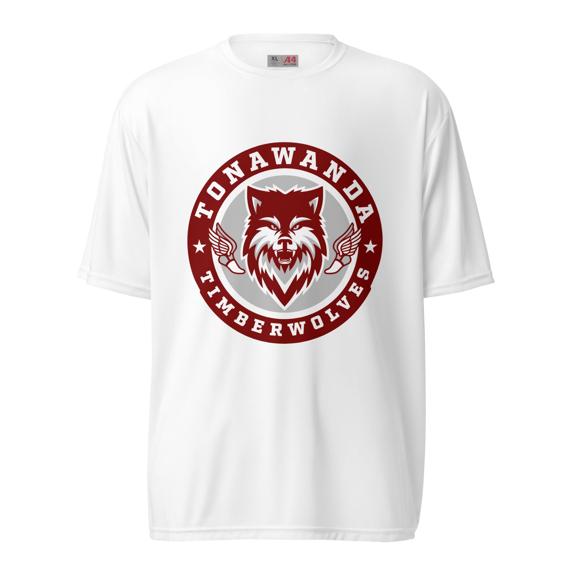 Active | Moisture Wicking Shirt | Tonawanda High School Track and Field | Mascot Badge Logo