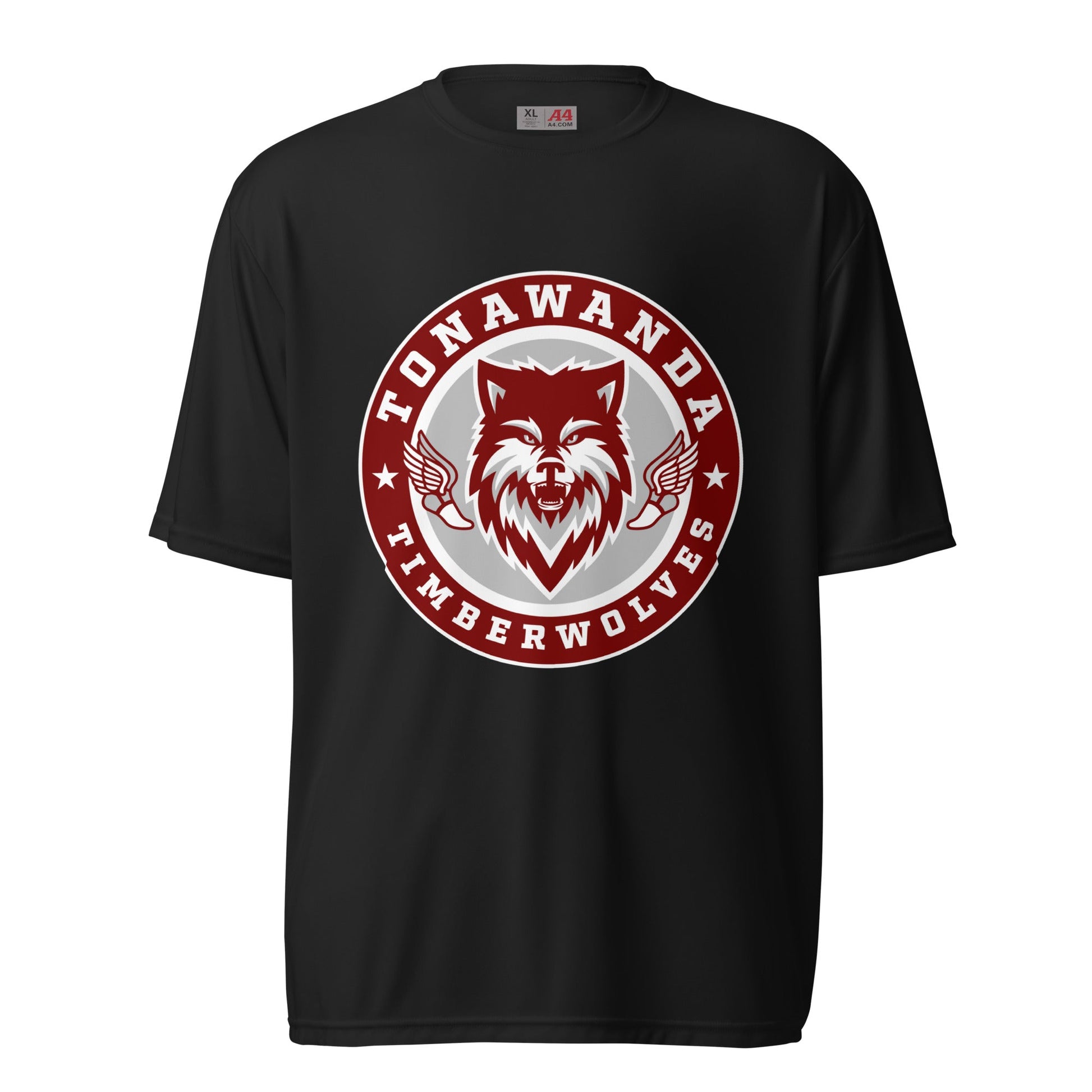 Active | Moisture Wicking Shirt | Tonawanda High School Track and Field | Mascot Badge Logo