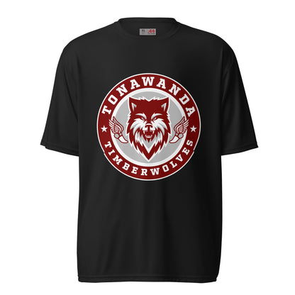 Active | Moisture Wicking Shirt | Tonawanda High School Track and Field | Mascot Badge Logo