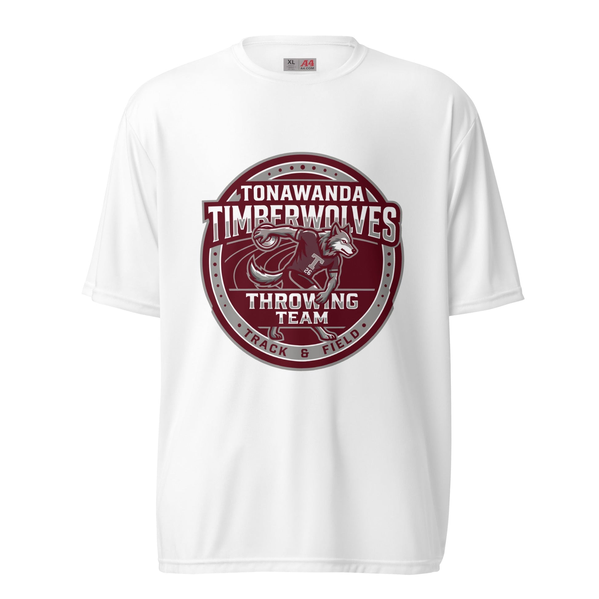 Active | Moisture Wicking Shirt | Tonawanda High School Track and Field | Throwing Team Logo