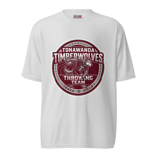Active | Moisture Wicking Shirt | Tonawanda High School Track and Field | Throwing Team Logo