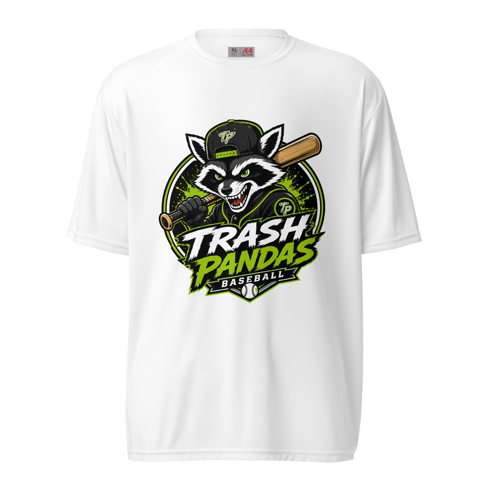 Active | Moisture Wicking Shirt | Trash Pandas Baseball Organization | Mascot Logo