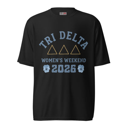 Active | Moisture Wicking Shirt | Tri Delta Epsilon | Sisterhood Script Logo