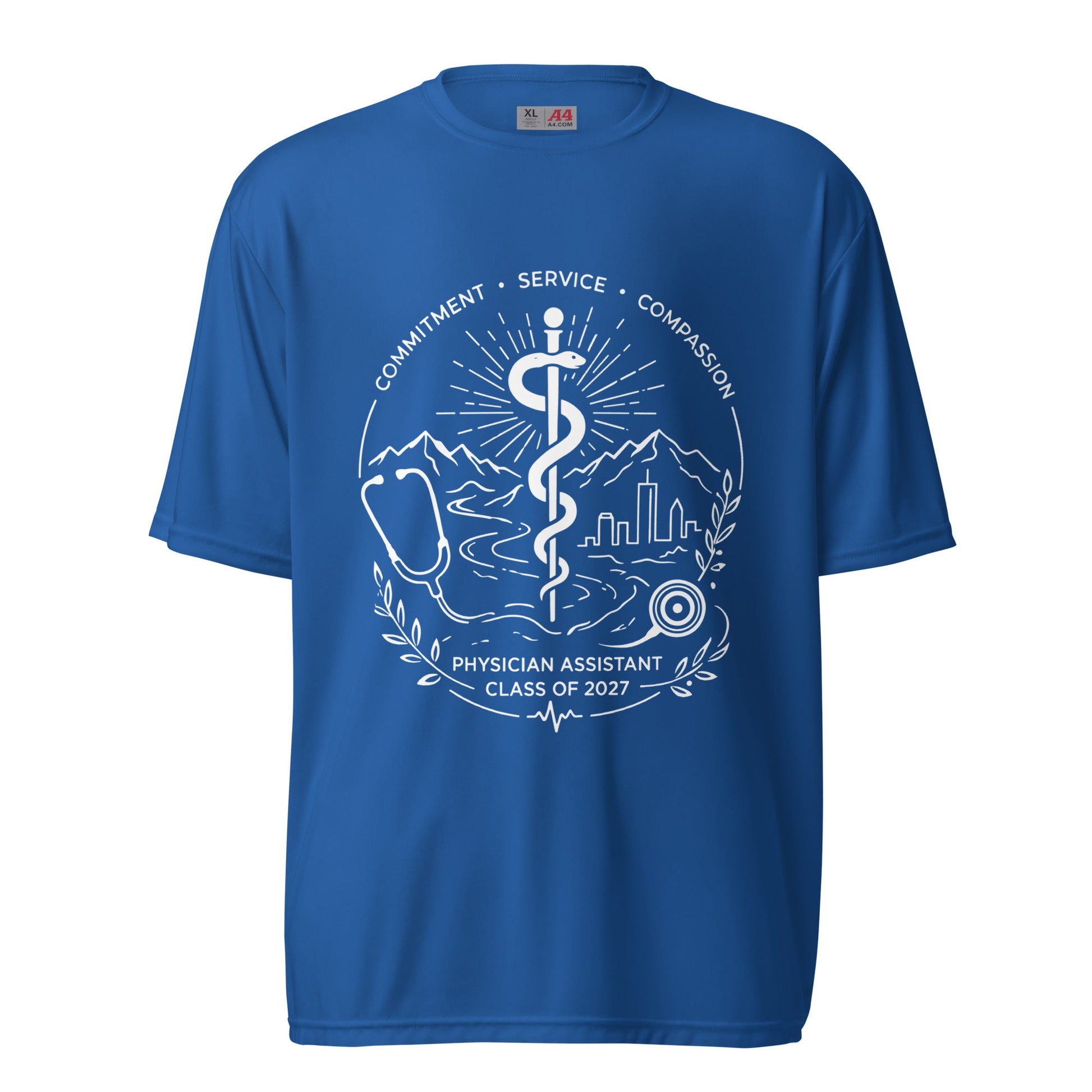 Active | Moisture Wicking Shirt | Trine PA program | Crest Logo