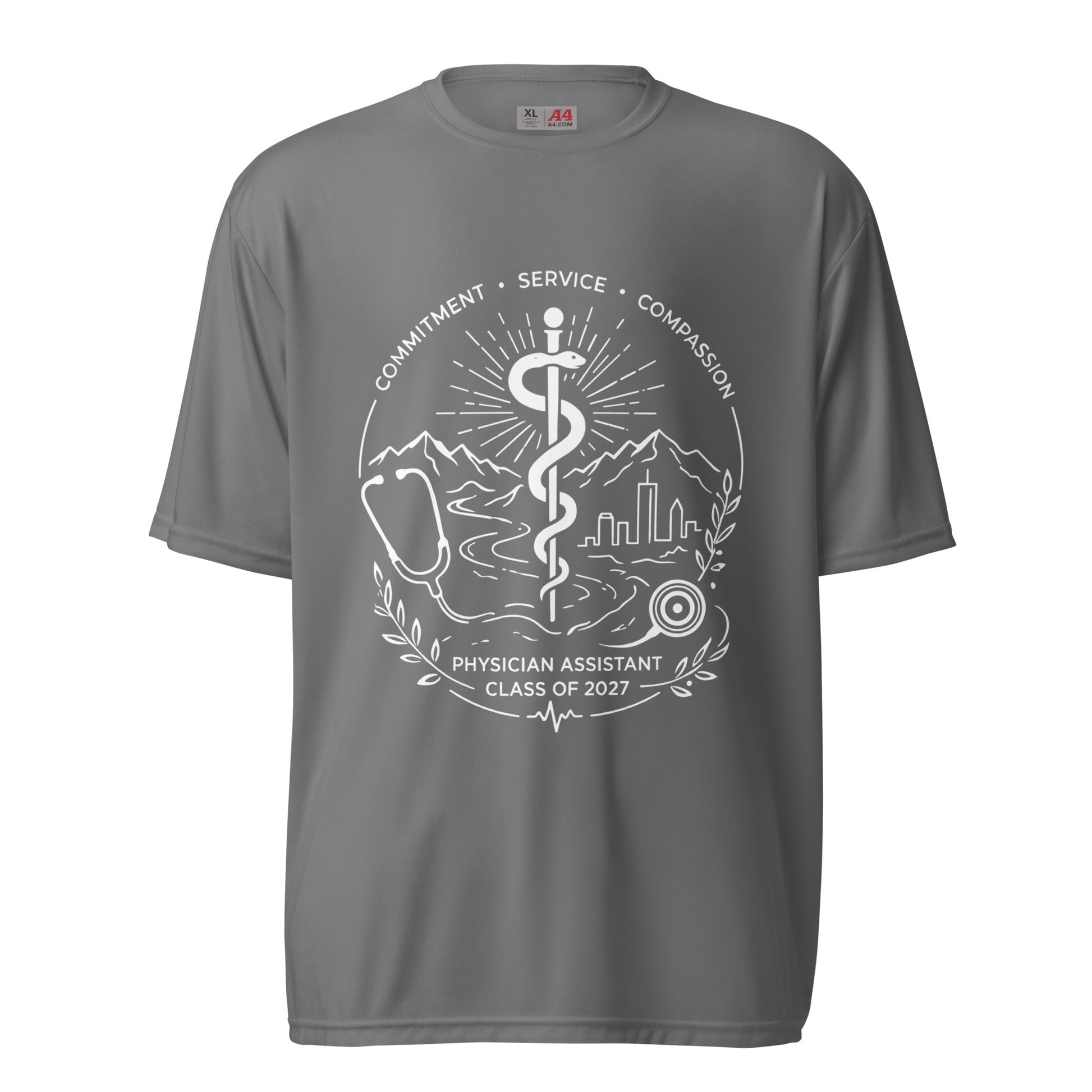 Active | Moisture Wicking Shirt | Trine PA program | Crest Logo