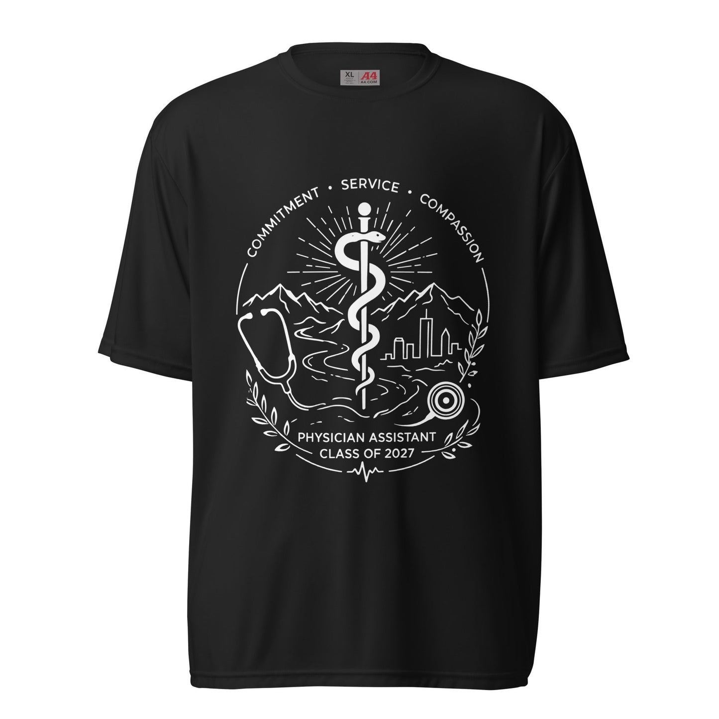 Active | Moisture Wicking Shirt | Trine PA program | Crest Logo