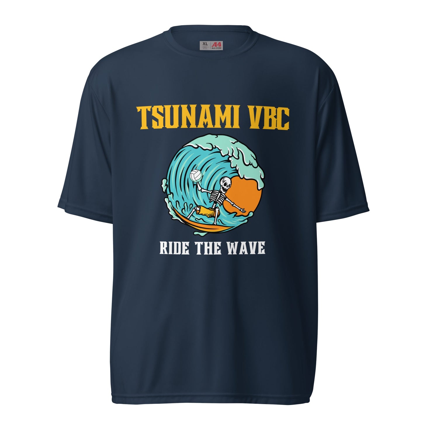 Active | Moisture Wicking Shirt | Tsunami Volleyball Club | Surf Wave VBC Logo