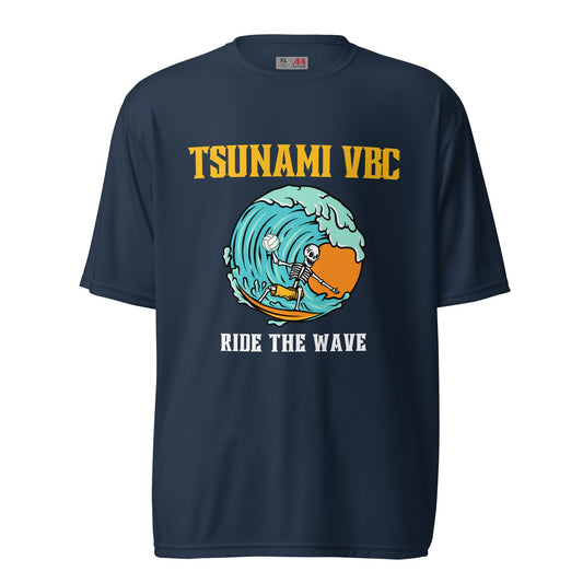Active | Moisture Wicking Shirt | Tsunami Volleyball Club | Surf Wave VBC Logo