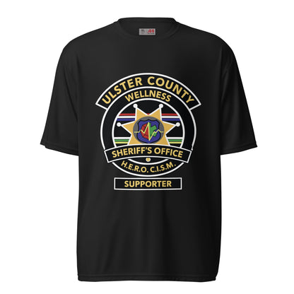 Active | Moisture Wicking Shirt | Ulster County Sheriff's Office Wellness Division | Badge Logo